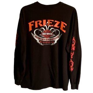 Harley Davidson Long Sleeve Graphic Tee Frieze Belleville IL Men's XL